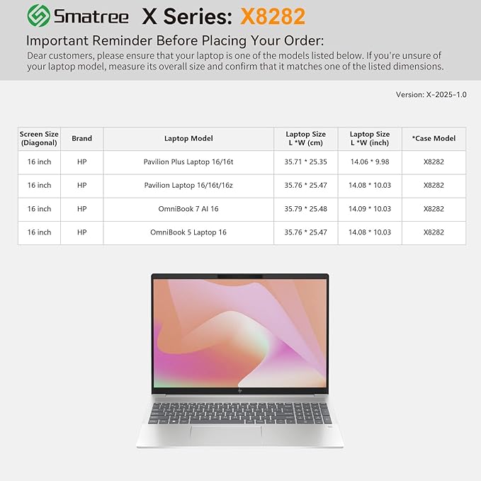 Smatree Hard EVA Protective Sleeve Compatible for 16 inch HP OmniBook 7 AI 16, for 16 inch Pavilion Laptop 16/16t/16z,16 inch Pavilion Plus Laptop16/16t Case, Green (X8282G)