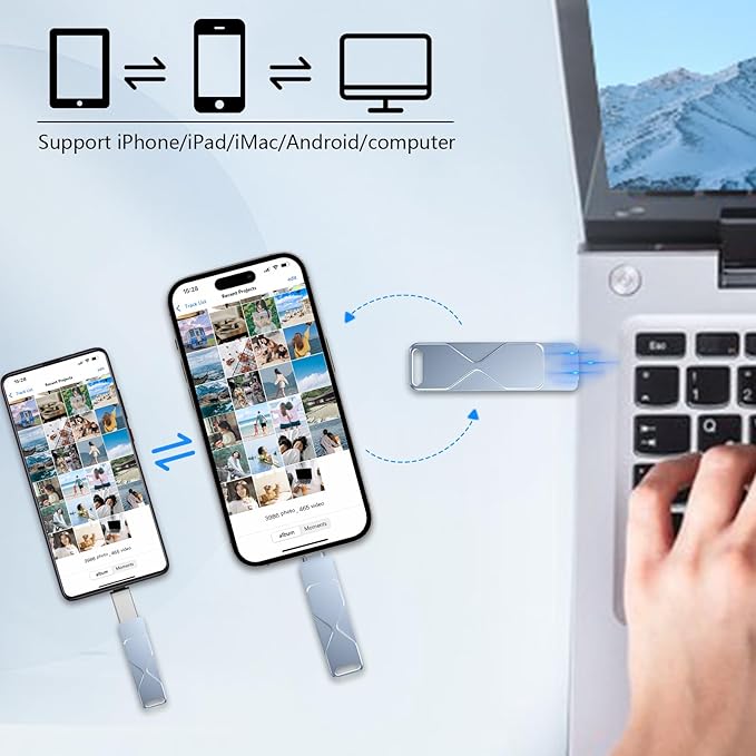 512GB USB Flash Drive High-Speed Thumb Drive- Portable Jump Drive for Data Storage, Backup, and File Transfer for PC Laptop Desktop (Grey, 512)