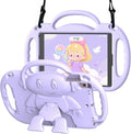 Kids Case for iPad 5th/6th Generation (9.7 inch, 2017/2018) & iPad Air 1/2 9.7" & Pro 9.7, Durable Shockproof Lightweight Kids Cover with Shoulder Strap/Handle/Kickstand, Light Purple