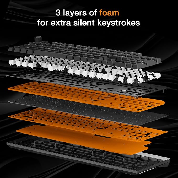 be quiet! Light Mount Mechanical Keyboard | Linear | Hot-Swappable Lubricated Silent Switches | 3D Media Wheel | ARGB Keyboard | Quality PBT Double-Shot Keycaps | Programmable | BT003US