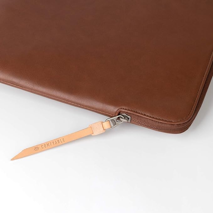 Comfyable Tablet Sleeve Compatible with iPad Air 11" M4 2026, iPad Pro 11 Inch M5 & Smart/Magic Keyboard with Pencil Holder-PU Leather Bag Water-Resistant Slim Case - Brown