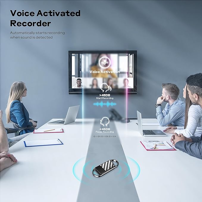 136GB Digital Voice Recorder - Xelarvex Voice Activated Recorder AI-Intelligent Noise Reduction, 4800 Hours Recording Device, Audio Recorder for Lectures/Interviews/Meetings