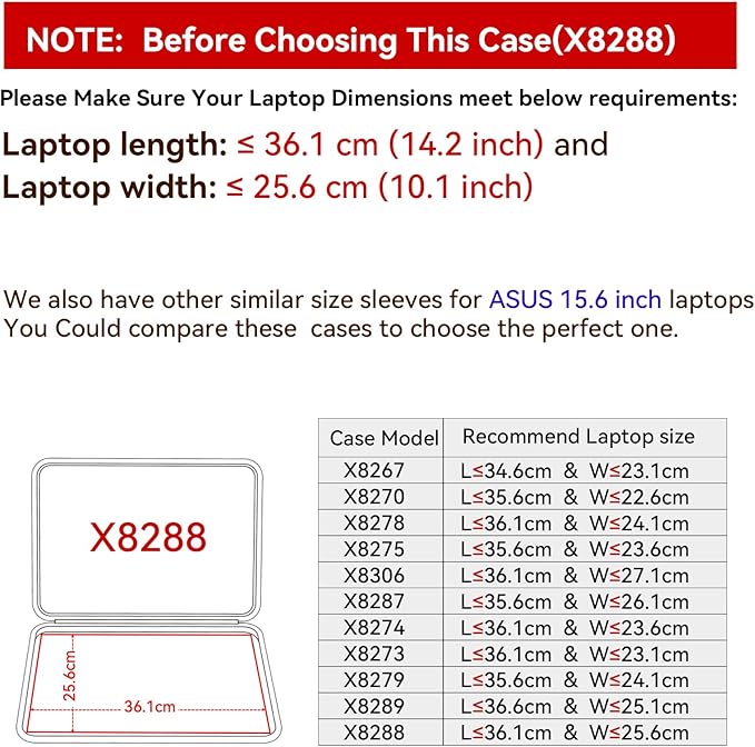 Smatree Hard EVA Protective Sleeve Bag and Case Compatible for 16 inch ASUS TUF Gaming A16 2024 FA607 Laptop, 15.6 inch TUF Gaming A15 2024/A15 2023/F15 2022/F15 2021 Waterproof Sleeve (X8288)