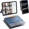 WIWU iPad Pro 11 inch Keyboard Case M4/M5 2024/2025 Magnetic Detachable 3 in 1 Case Bluetooth Case Keyboard Adjustable Stand 7 Colors Backlit Keys with Touchpad (Grey, iPad Pro 11"(M4/M5 2024/2025))