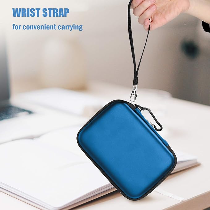 ProCase Hard Drive Case for Canvio Basics Western Digital WD Elements My Passport Seagate Portable Backup Plus Slim 1TB 2TB 3TB 4TB USB 3.0, 2.5”, Samsung T9 Portable External Hard Drive Case -Navy