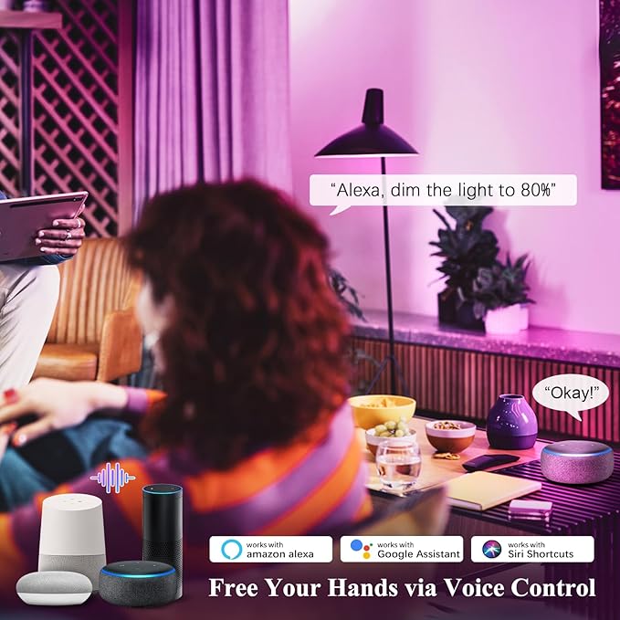 DiCUNO Smart Edison Bulbs ST19, Color Changing WiFi Smart Light Bulb, 2700K-6500K Tunable via App, ST58 Edison Bulb, Compatible with Alexa & Google Home, 5W (50 Watt Equivalent), 500lm, 2-Pack