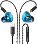 Vibes 202MC USB-C Wired Earbuds - USBC HiFi in Ear Headphones for iPhone 17/16/15 - Noise Isolating Ear Buds w/ Mic - Clear Sound, Deep Bass & Comfort-Fit Earphones - Silver Plated Cord, Carrying Case