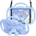 Kids Case for iPad 5th/6th Generation (9.7 inch, 2017/2018) & iPad Air 1/2 9.7" & Pro 9.7, Durable Shockproof Lightweight Kids Cover with Shoulder Strap/Handle/Kickstand, Light Blue