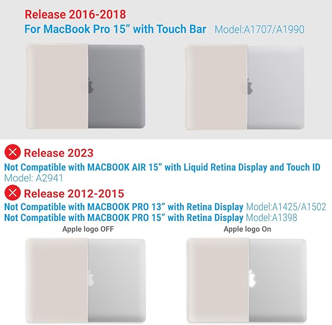 IBENZER Compatible with MacBook Pro 15 Inch Case 2019 2018 2017 2016 A1990 A1707, Hard Shell Case with Keyboard Cover & Type C Adapter for Mac Pro 15 Touch Bar, Rocky Gray, T15RKGY+1TC