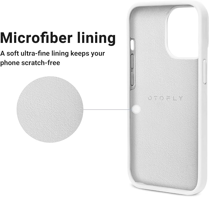 OTOFLY Designed for iPhone 14 Pro Case, Silicone Shockproof Slim Thin Phone Case for iPhone 14 Pro 6.1 inch (White)