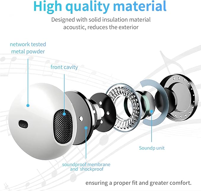 4 Pack USB C Headphones for iPhone 16 15 Pro Max Earbuds Wired with Microphone & Volume Control HiFi Stereo Type C Earphones for Galaxy S23/S22/S21/S20/Ultra Note 10/20, for iPad Pro Pixel 7/6/6a/5/4
