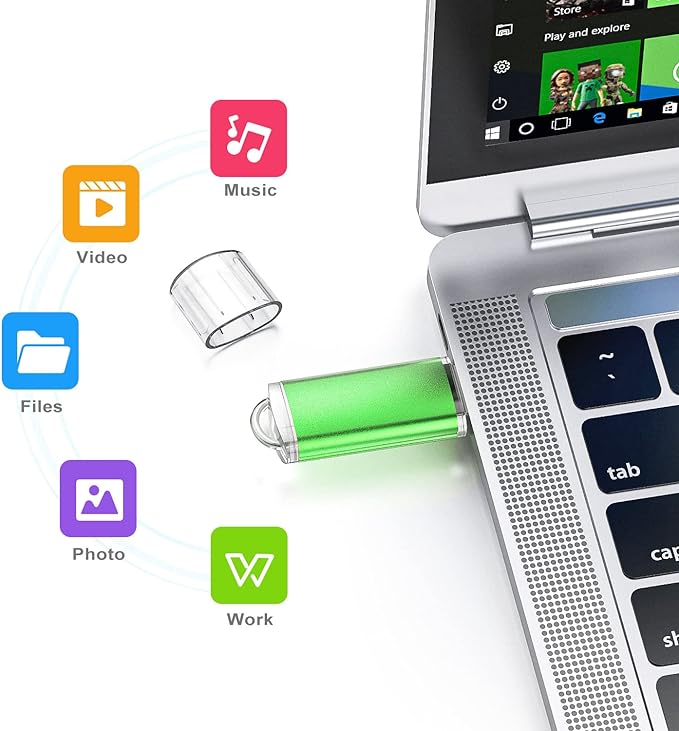 K&ZZ 32 GB Flash Drive 5 Pack USB Flash Drives 3.0 USB Drive 32GB 3.0 Thumb Drive with LED Indicator 32G Memory Stick Pen Drives USB Storage Multipack