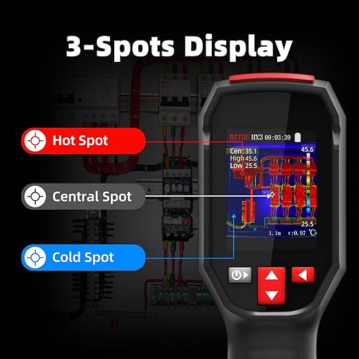 BSIDE Thermal Camera, 240x240 Resolution with 15 Thermal Palettes, Handheld Infrared Imaging IR Camera with Full-Viewing Color LCD, for Home Inspection Car HVAC DIY Heat Pump Circuit Break, -4℉~1022℉