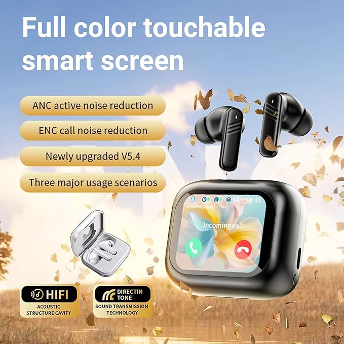 LX-10 Hybrid Active Noise Cancelling Wireless Earbuds BT 5.4 Play Time 4-5 Hours Stereo in-Ear Headphones, Environment Noise Cancelling Gaming Earbud, Waterproof IPX-4