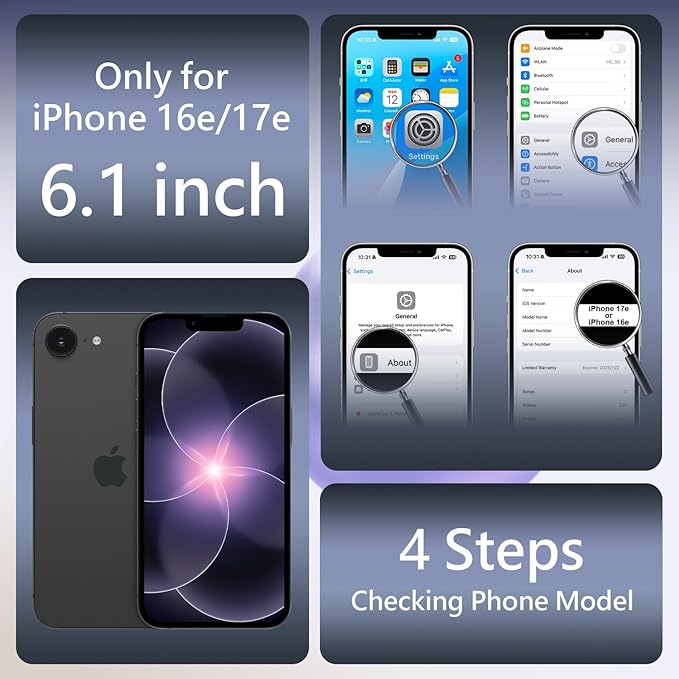 FireNova Magnetic for iPhone 17e Case/iPhone 16e Case, Compatible with MagSafe, [Silicone Camera Protection] Microfiber Lining Phone Case, 6.1", Navy Blue