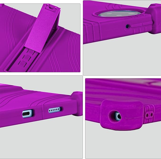 ATOOZ for DOOGEE U11 Case 11 Inch,Soft Silicone Kids Case for DOOGEE U11 Pro Tablet 2025/Teclast P50 Tablet with Stand (Purple)
