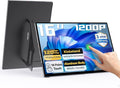 Intehill 16" 120Hz Touchscreen Portable Monitor, Portable Gaming Monitor w/Stand & Speakers, 16:10 Display with Full Laminated Tempered Glass, Touch Screen Travel Monitor for Laptop, T16PB (Black)