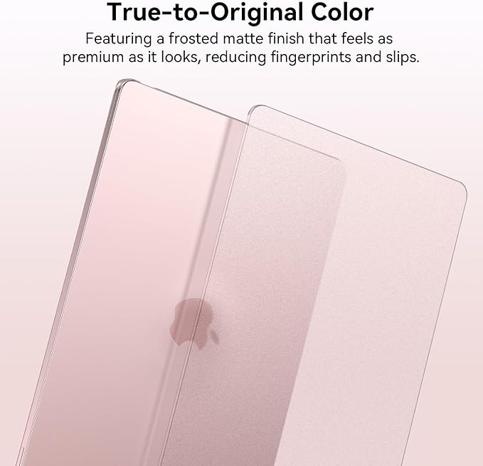 EooCoo for MacBook Neo Case 13 inch 2026 Model A3404 with A18 Pro chip, Hard Shell Case & Sleeve Bag & Type C & Keyboard Skin & Screen Film Laptop Accessories, Matte Blush