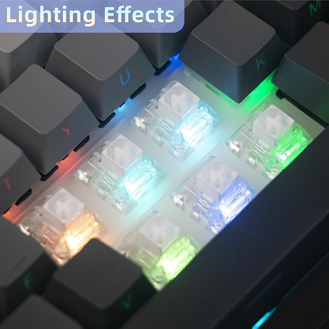 Kailh Box White Pro Mechanical Keyboard Switch,Clicky 3-pin 45gf Pre-Lubed Dustproof Waterproof RGB SMD Key Switches for High-Speed Typing(Box White Pro,90pcs)