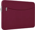 Laptop Sleeve 15.6 inch, Shockproof Protective Laptop Cover Briefcase Carrying Bag with Accessory Pocket, Portable Computer Case Compatible with MacBook, HP, Dell, Lenovo, Asus, Wine Red