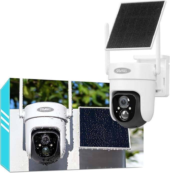 Vicohome CQ4G 2K AI Solar Security Camera Wireless Outdoor, Battery Powered Cam, Color Night Vision, Two Way Audio, Motion Detection, Easy to Setup, Audible Flashlight Siren, 180 Days Exchange Policy