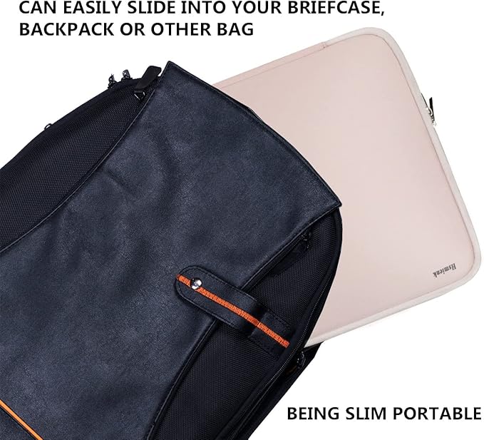 Laptop Sleeve Case 15.6 Inch, Durable Shockproof Protective Cover Flip Case Briefcase Carrying Bag Compatible with 15.6" HP, ASUS, Lenovo, Acer, Notebook, Computer, Ultrabook, Chromebook, Pink