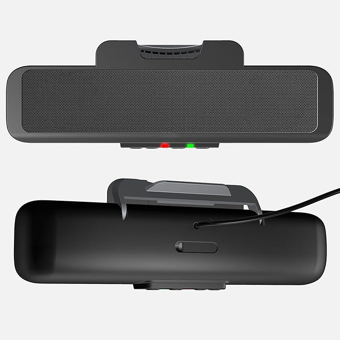 Cyber Acoustics USB Speaker Bar (CA-2890) – Stereo USB Powered Speaker, Easily Clamps to Monitor, Convenient Controls