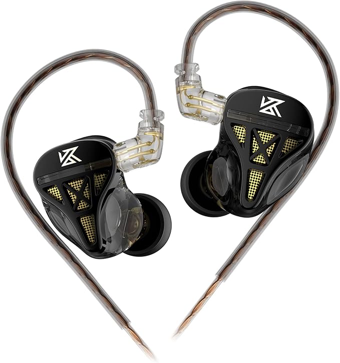 KZ DQS Wired Earbuds Dynamic Driver in Ear Monitor Headphone Semi-Open HiFi Bass Earphone 2pin 3.5mm Gaming Earbuds for Singers Musicians