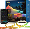 Lepro SW1 AI Smart Outdoor LED Strip Lights - 98.4ft IP65 Waterproof RGBCW Light Strips, 2700K-5700K Tunable Warm White, APP Control(No Remote), 2.4G Wi-Fi Lights for Holiday Decor, House, Porch, Eave