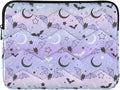 Cute Laptop Sleeve 13 inch Purple Bat Moon Laptop Bag 14 inch Waterproof Computer Bag for Women Laptop Accessories Computer Cover Bag for Tablet Men, A06D24018