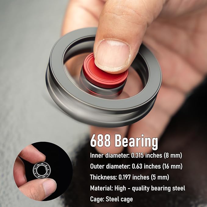 Magnetic Phone Stand & Fidget Spinner Combo– Hands-Free Holder for iPhone 12-17/MagSafe Cases – Dual Magnetic Rings, Strong Adhesion, Stress Relief Accessory for Home/Office/Travel/Gym