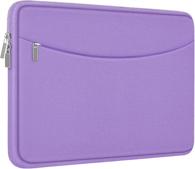 Laptop Sleeve 15.6 inch, Shockproof Protective Laptop Cover Briefcase Carrying Computer Bag with Accessory Pocket, Portable Computer Case Compatible with MacBook, HP, Dell, Lenovo, Asus, Purple
