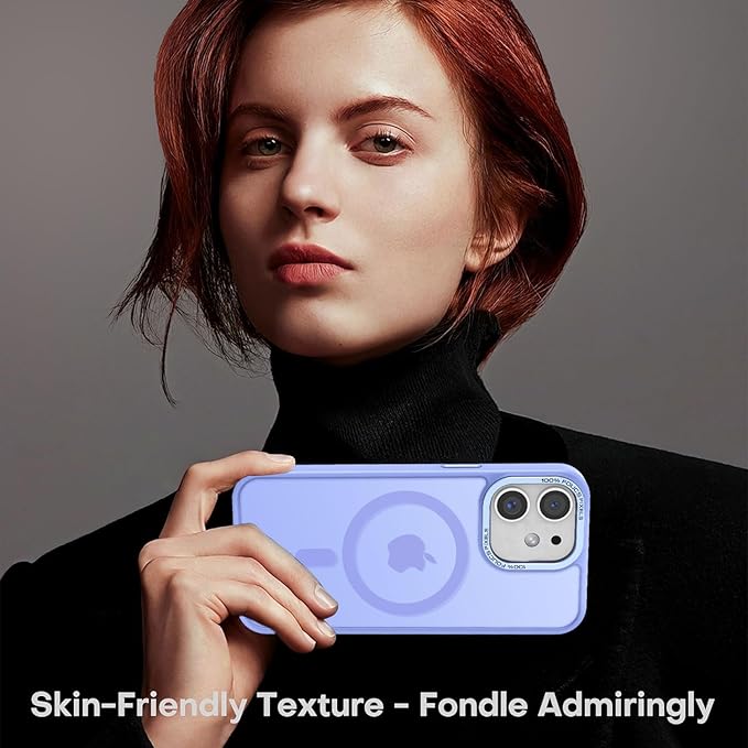 Newfuture Designed for iPhone 11 Case with Strong Magnetic [13 FT Military Drop Protection] [Compatible with Magsafe] Slim Translucent Matte Shockproof with Anti-Fingerprint Phone Case, Light Purple