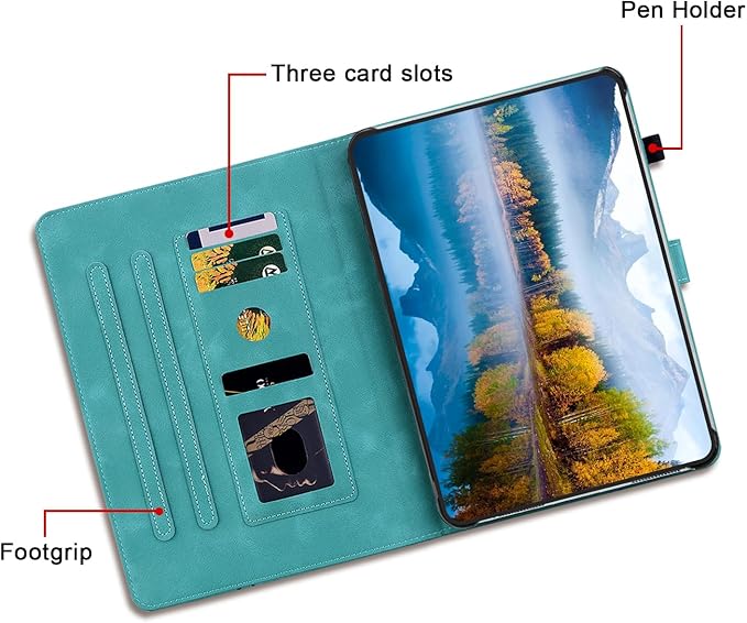 Case for iPad (A16) 11th Generation 11 Inch 2025, iPad 10th Generation 10.9 inch 2022 Case, Auto Wake/Sleep Supports Pencil Holder Magnetic Clasp Stand Cover, Green