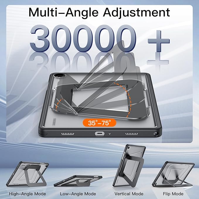 Case for Samsung Galaxy Tab A11+/A11 Plus 11" 2025/A9+/A9 Plus 11" 2023,Multi-Angle Ultra Stable Dual Stand,Slim Duty Shockproof Protective Case with Kickstand,Black
