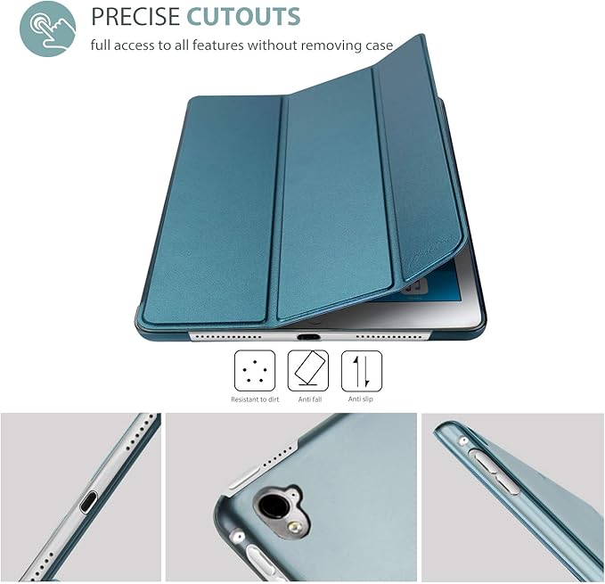 ProCase Smart Case for iPad Pro 9.7 Inch 2016, Ultra Slim Lightweight Stand Smart Case Shell with Translucent Frosted Back Cover for iPad Pro 9.7 Inch (A1673 A1674 A1675) -Teal