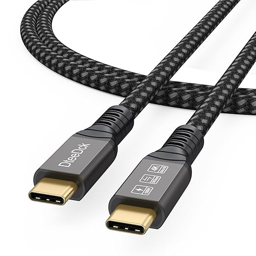 USB C Monitor Video Cable 3Ft, 4K@60Hz Display/20Gbps Data Transfer/100W Fast Charging USB Type C Cord USBC 3.2 Gen 2 for Monitor Docking Station Laptop Phones and More
