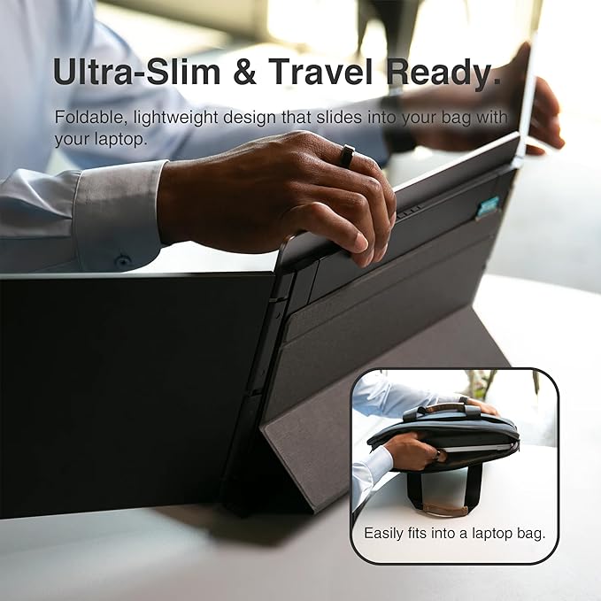 Trio 3 Pro 14.1" Mobile Pixels Portable Laptop Monitor(2026 Version), 1400p QHD Triple Monitor with Built-in Kickstand, One USB-C Cable Setup Laptop Screen Extender(Optional Magnets), Windows/macOS
