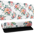 Kawani Pink Floral Gaming Mouse Pad & Keyboard Mat, XXL Large (31.5x11.8 Inch), Waterproof, Non-Slip, Soft, Fabric & Rubber