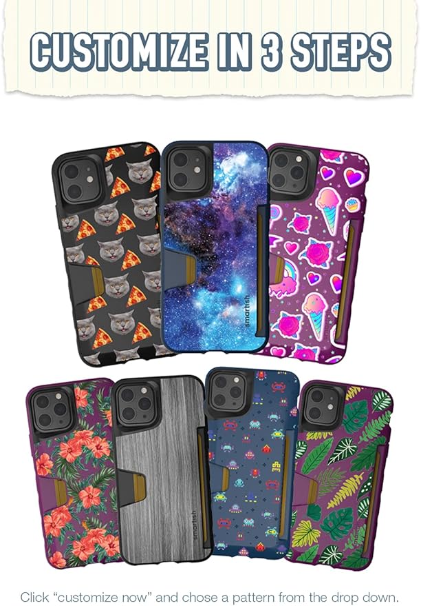 Smartish® iPhone 11 Wallet Case - Wallet Slayer Vol. 1 [Slim + Protective] Credit Card Holder - Drop Tested Hidden Credit Card Slot Cover for Apple iPhone 11 - Custom Prints