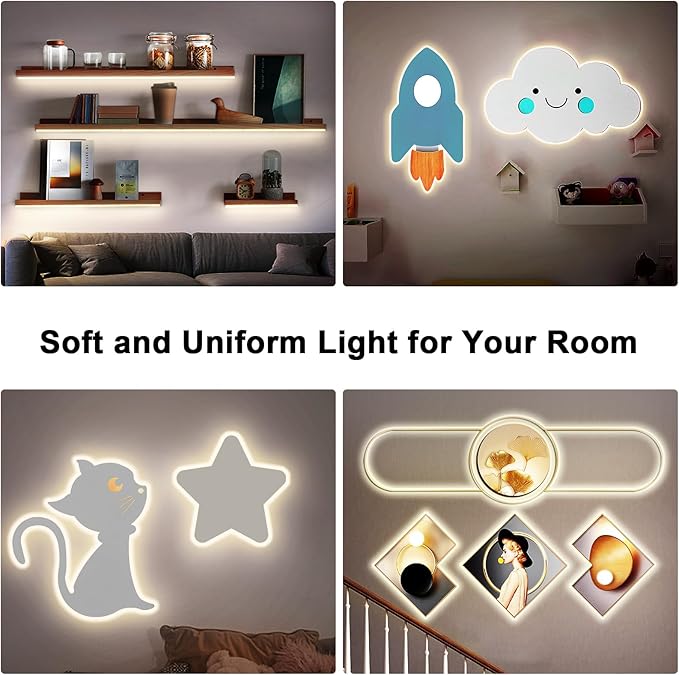 Tatazone White COB Led Strip Lights Max with RF Remote, 16.4ft 3000K CRI93+ Dimmable Ultra Bright Warm White COB Light Strip, Adhesive Indoor COB Led Lights for Living Room, Shelf, Cabinet