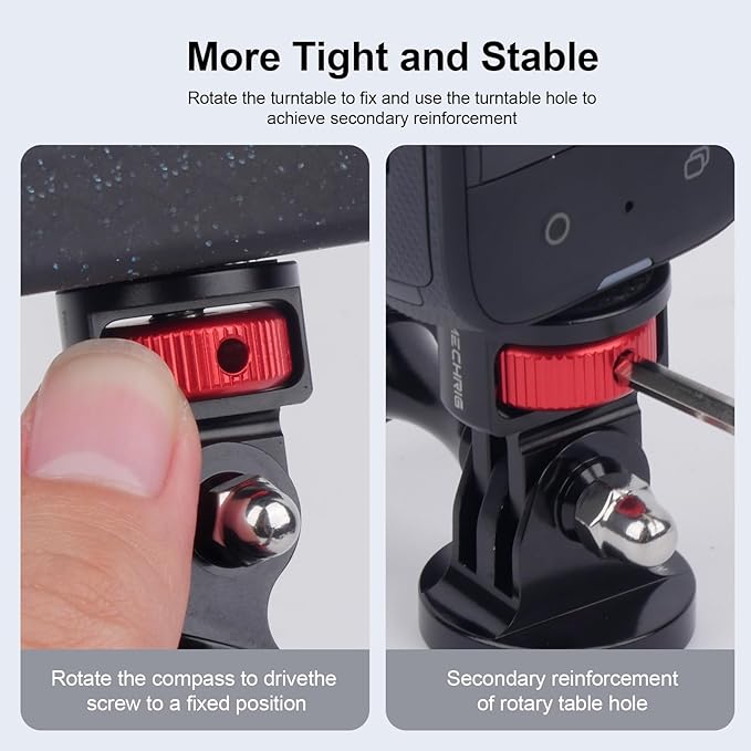 1/4" Aluminum Camera Mount Conversion Kit for Insta360 X4 X3/DJI Osmo Pocket 3/Go Pro 13/12/11/10,Lightweight Accessories Adapter for Tripod,Selfie Stick,Stabilizer & Action Gear