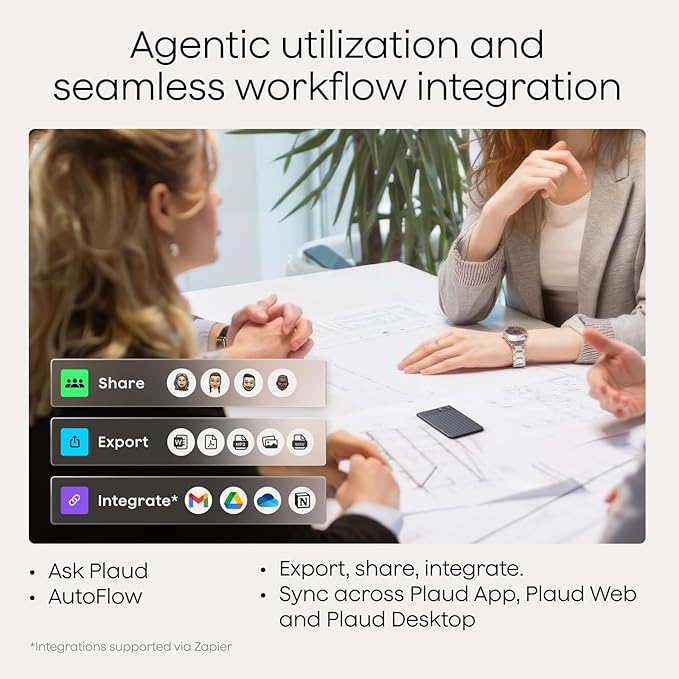 Plaud Note AI Voice Recorder, Note Taker w/Case, App Control, Transcribe & Summarize with AI, 112 Languages, for Meetings, Calls, Lectures, Professionals, Teams, Dark Blue Case, Non-Pro Version