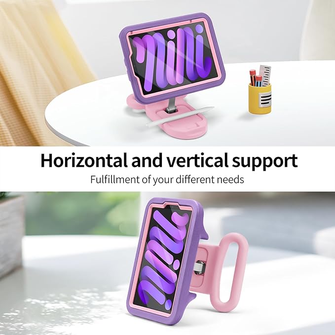 Kids Case for iPad mini 7 (A17 Pro) 2024 /iPad Mini6 2021,Cute Shockproof EVA Case with Handle & Stand, Child-Friendly Drop-Proof case for iPad mini 7th/6th Gen 8.3inch (for iPad mini 7/ Mini 6 8.3")