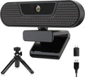 saylas 4K Webcam with 4 Noise Cancellation Microphone, W8GS Web Cam, Privacy Cover, 85° FOV, Plug & Play Web Streaming Camera for Computer, USB Webcam for Pc, Laptop, Desktop, Mac