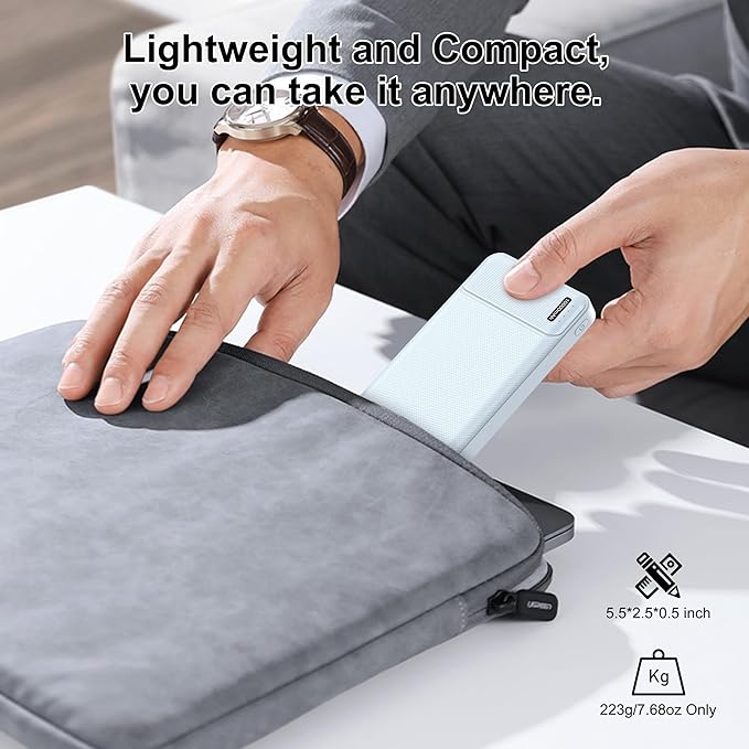 AsperX 2-Pack 10000mAh USB C Output Portable Charger Power Bank Fast Charging, Portable Phone Charger External Battery Pack for iPhone, Android, Google LG and Heated Vest