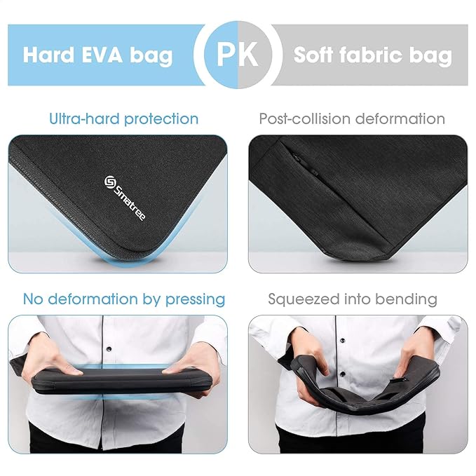 Smatree Hard Laptop Sleeve Case for 13 inch Microsoft Surface Pro Copilot+PC, for 13 inch Microsoft Surface Pro 11/10/9/8/7/6/5/4, for 12.4inch SurfaceLaptop Go 3/2, for 12.4inch SurfaceLaptop Go
