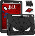 AKABEILA Compatible with Apple iPad 10.2 7th 8th 9th(2019/2020/2021) Tablet Case，Lightweight Shockproof Rugged Protective Cover with Kickstand for Kids Children Boys Babies Black