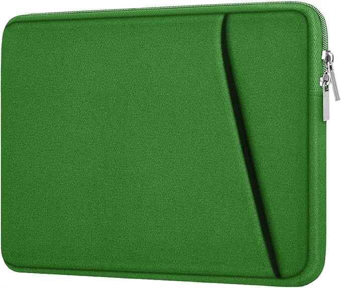 Askuko Laptop Sleeve 15.6 inch, Shockproof Protective Computer Case, Handbags Portable Laptop Bag for HP Dell Asus Lenovo Notebook Computer with Front Pocket, Dark Green