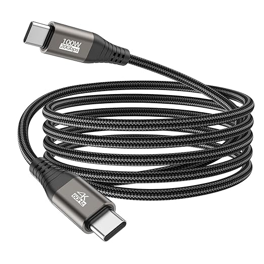 USB C Cable 10 FT, Full-Featured Long USB 3.2 Gen 2x2 Cord 10FT, USBC Charging/Monitor Video/Data Cable(4K@144/120,100W /20Gbps) for VR,Phone,Laptop,KYY, Portable Monitor, LG-3M